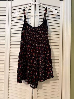 Abercrombie & Fitch Romper with cherries Knit Accent with elastic top